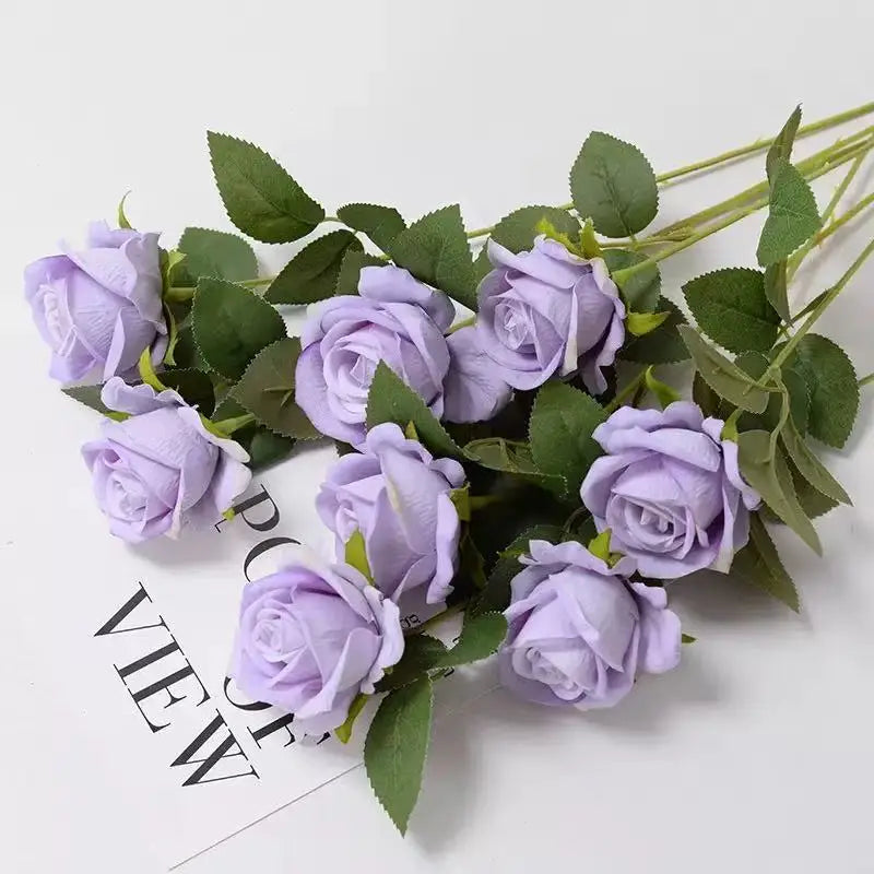 Künstlicher Roter Rosenzweig – Realistische Dekorative Rosen