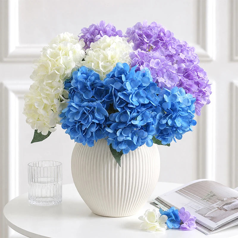 Künstlicher Hortensienstrauß mit 4 Blüten – Seiden-Dekoblumen