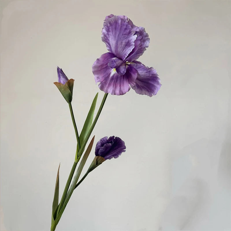 Künstlicher Seiden-Irisstrauß – Langstielige Dekoblumen