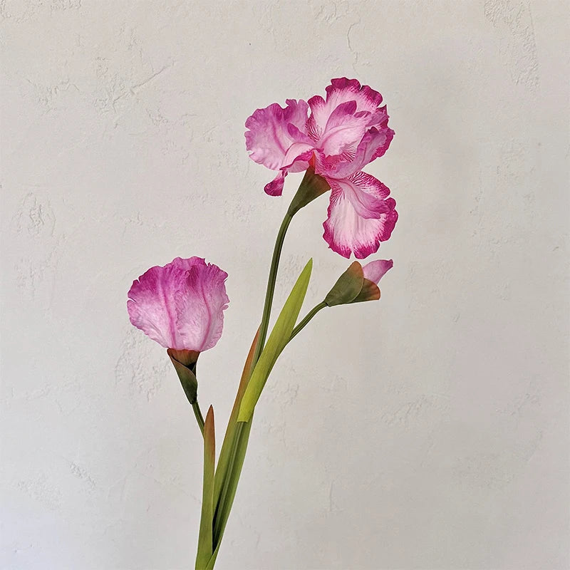 Künstlicher Seiden-Irisstrauß – Langstielige Dekoblumen