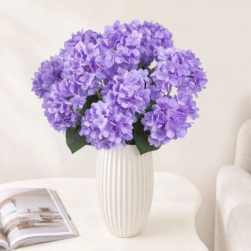 Künstliche Lila Hortensie – 46 cm Seidenblumen-Strauß