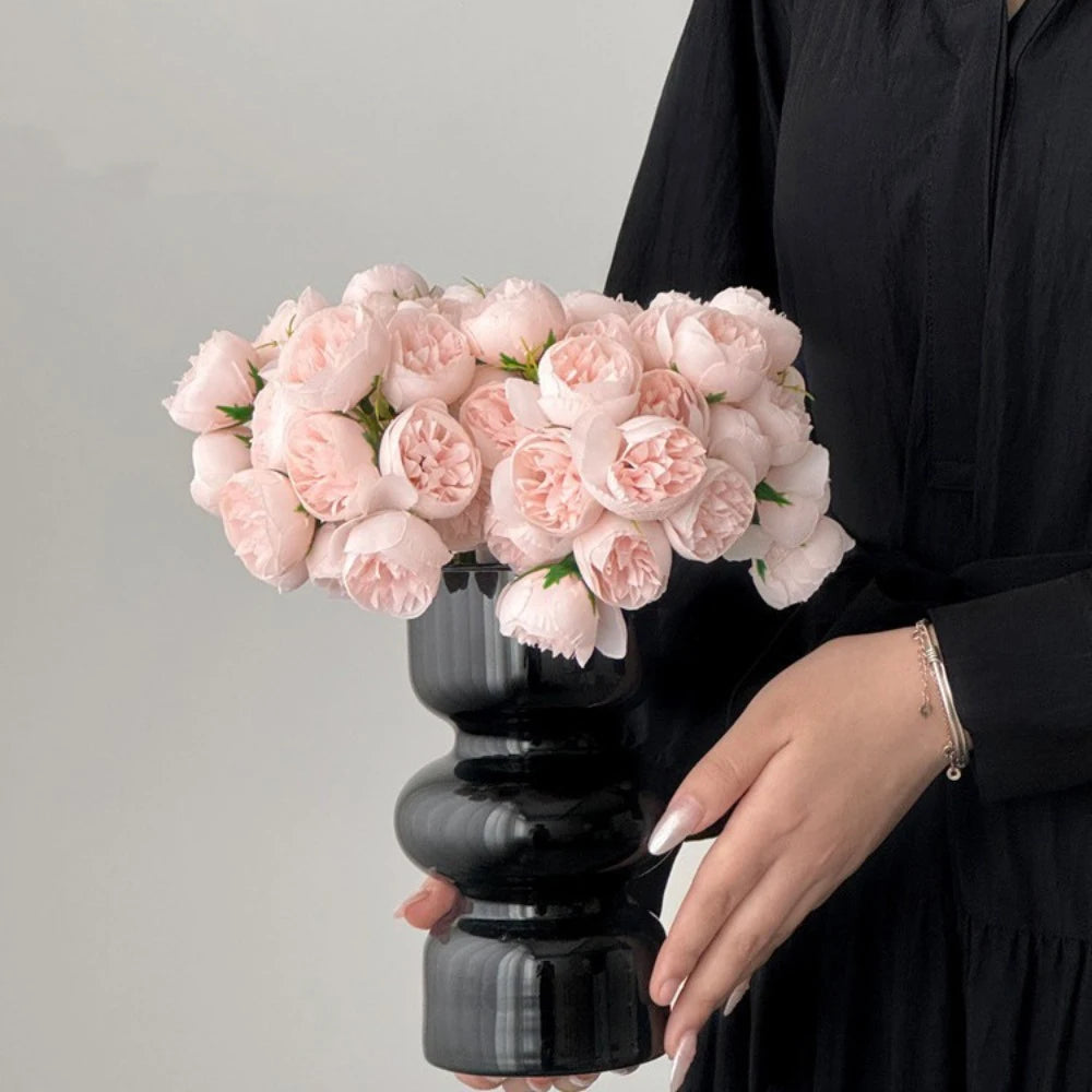 Künstlicher Rosenstrauß mit 27 Blüten – Vintage Dekoblumen