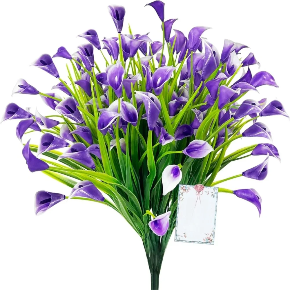 Künstlicher Calla-Lilienstrauß mit UV-Schutz – Realistische Dekorative Kunstblumen für Zuhause Zimmer Vase & Blumenarrangements