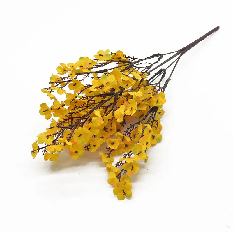 Künstlicher Schleierkraut-Zweig in Pfirsich – Seiden-Dekoblumen
