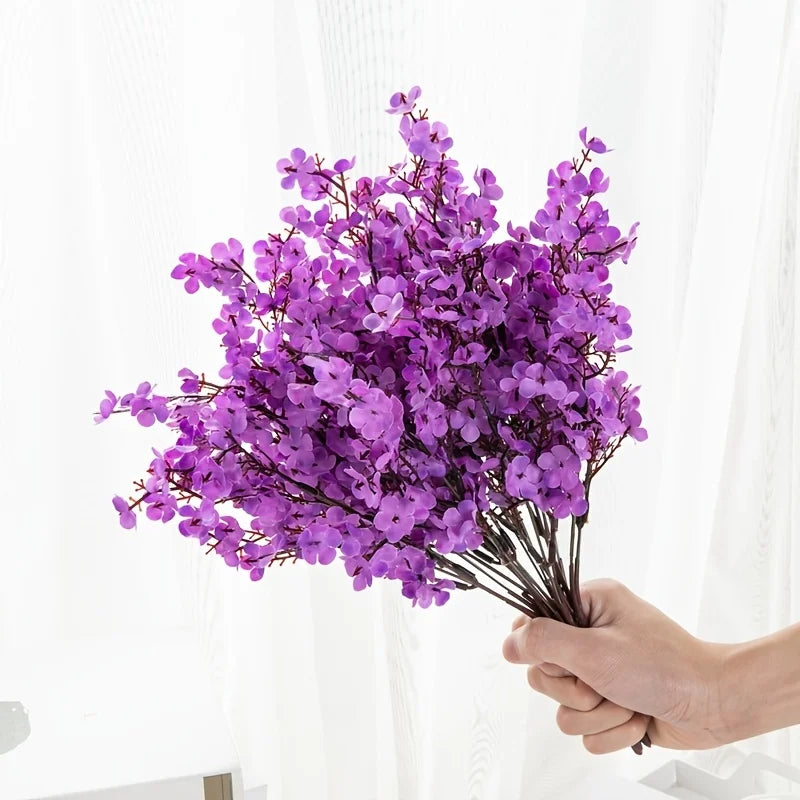 Künstlicher Schleierkraut-Zweig in Pfirsich – Seiden-Dekoblumen