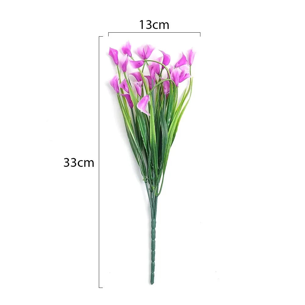 Künstlicher Calla-Lilienstrauß mit UV-Schutz – Realistische Dekorative Kunstblumen für Zuhause Zimmer Vase & Blumenarrangements
