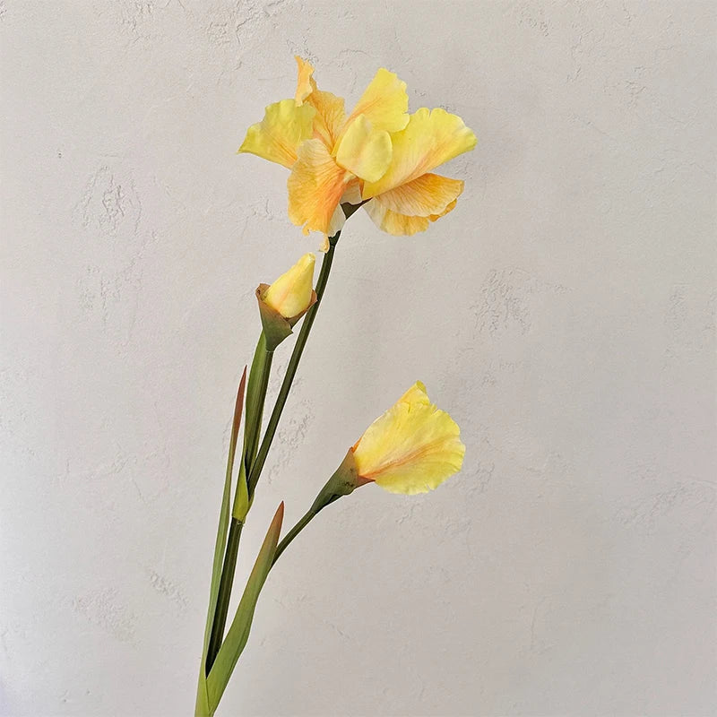 Künstlicher Seiden-Irisstrauß – Langstielige Dekoblumen