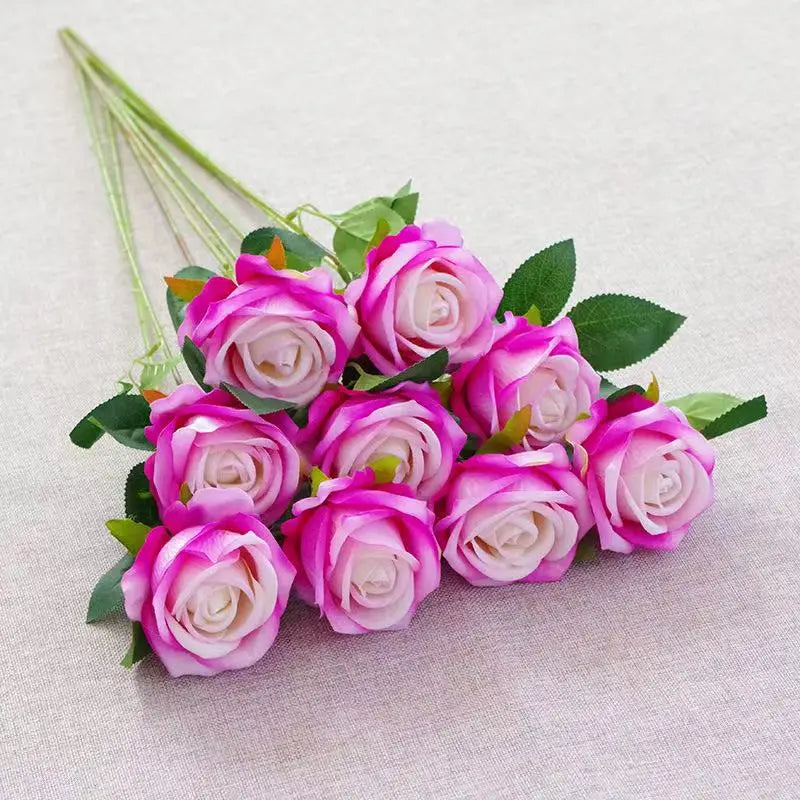 Künstlicher Roter Rosenzweig – Realistische Dekorative Rosen