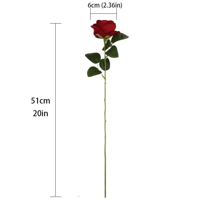 Künstlicher Roter Rosenzweig – Realistische Dekorative Rosen