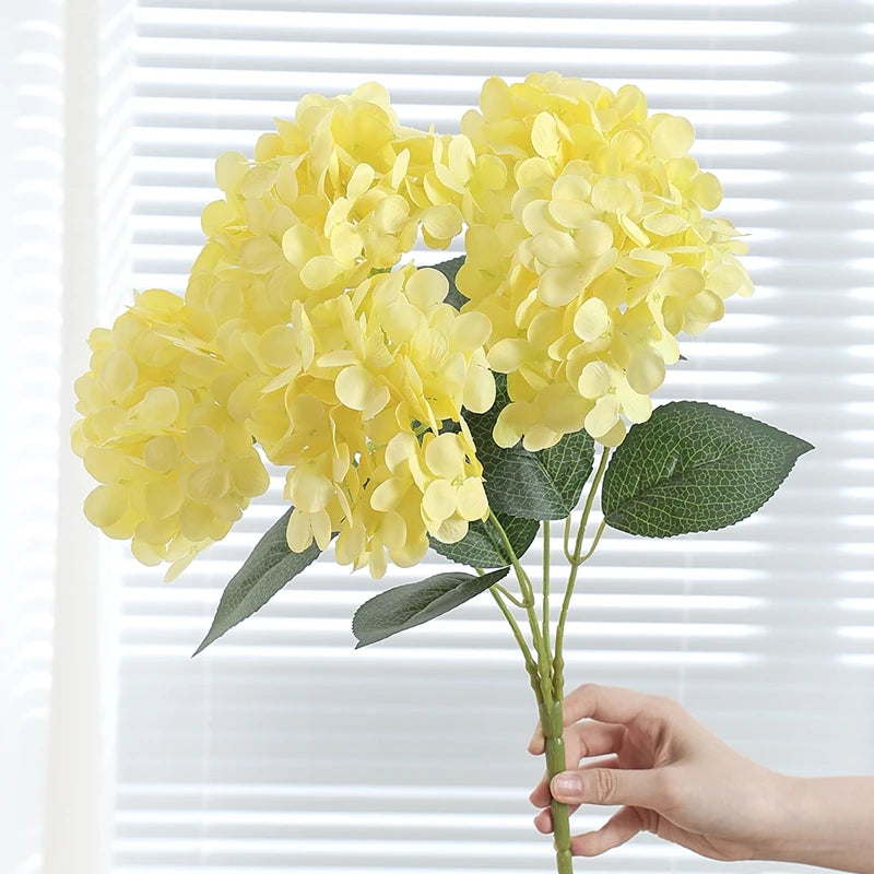Künstlicher Hortensienstrauß mit 4 Blüten – Seiden-Dekoblumen