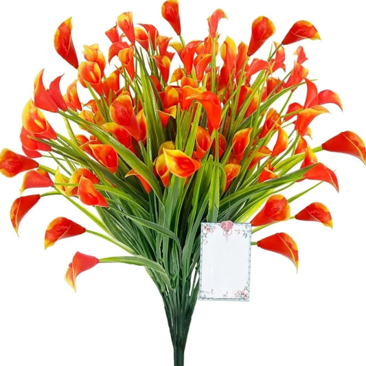 Künstlicher Calla-Lilienstrauß mit UV-Schutz – Realistische Dekorative Kunstblumen für Zuhause Zimmer Vase & Blumenarrangements