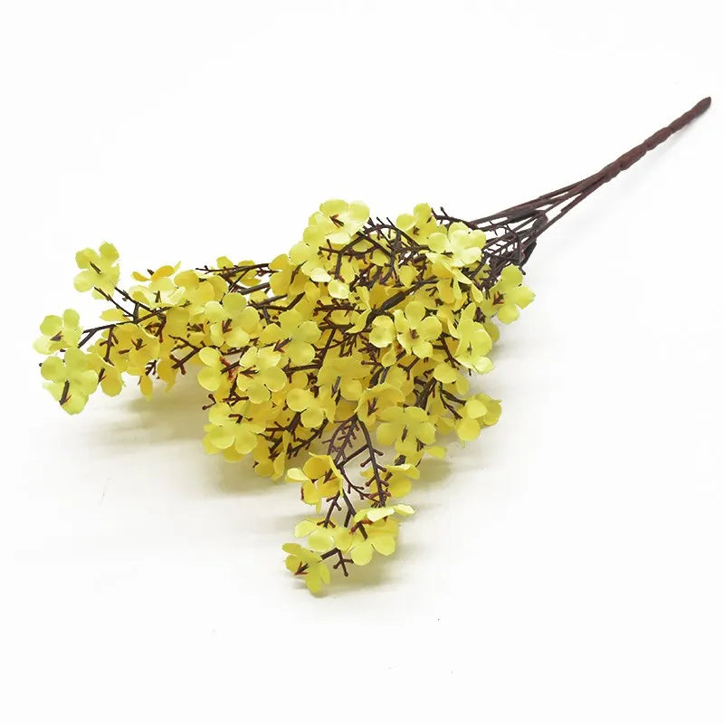 Künstlicher Schleierkraut-Zweig in Pfirsich – Seiden-Dekoblumen