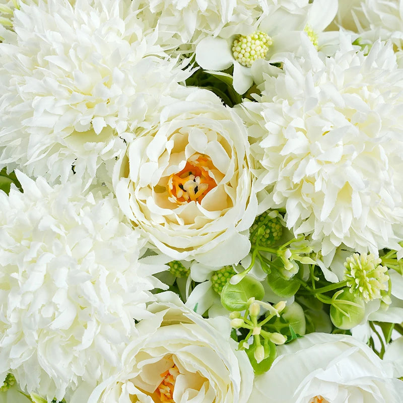 Künstlicher Pfingstrosen-Hortensien-Gänseblümchen-Strauß – Gemischte Dekoblumen