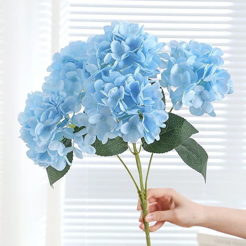 Künstlicher Hortensienstrauß mit 4 Blüten – Seiden-Dekoblumen