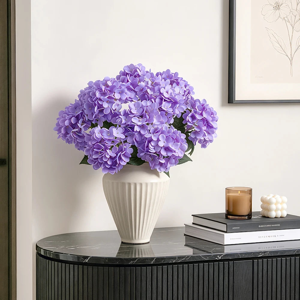 Künstliche Lila Hortensie – 46 cm Seidenblumen-Strauß