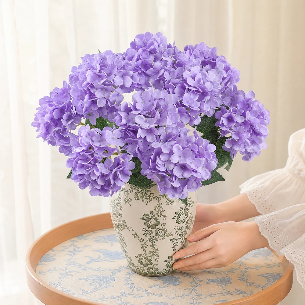 Künstliche Lila Hortensie – 46 cm Seidenblumen-Strauß