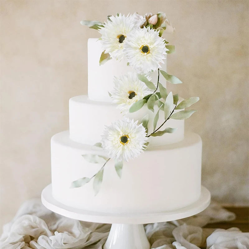 Künstliche Gerbera-Gänseblümchen aus Seide – Realistische Dekoblumen für Hochzeit Brautstrauß Zuhause Tisch Garten & Partydekoration