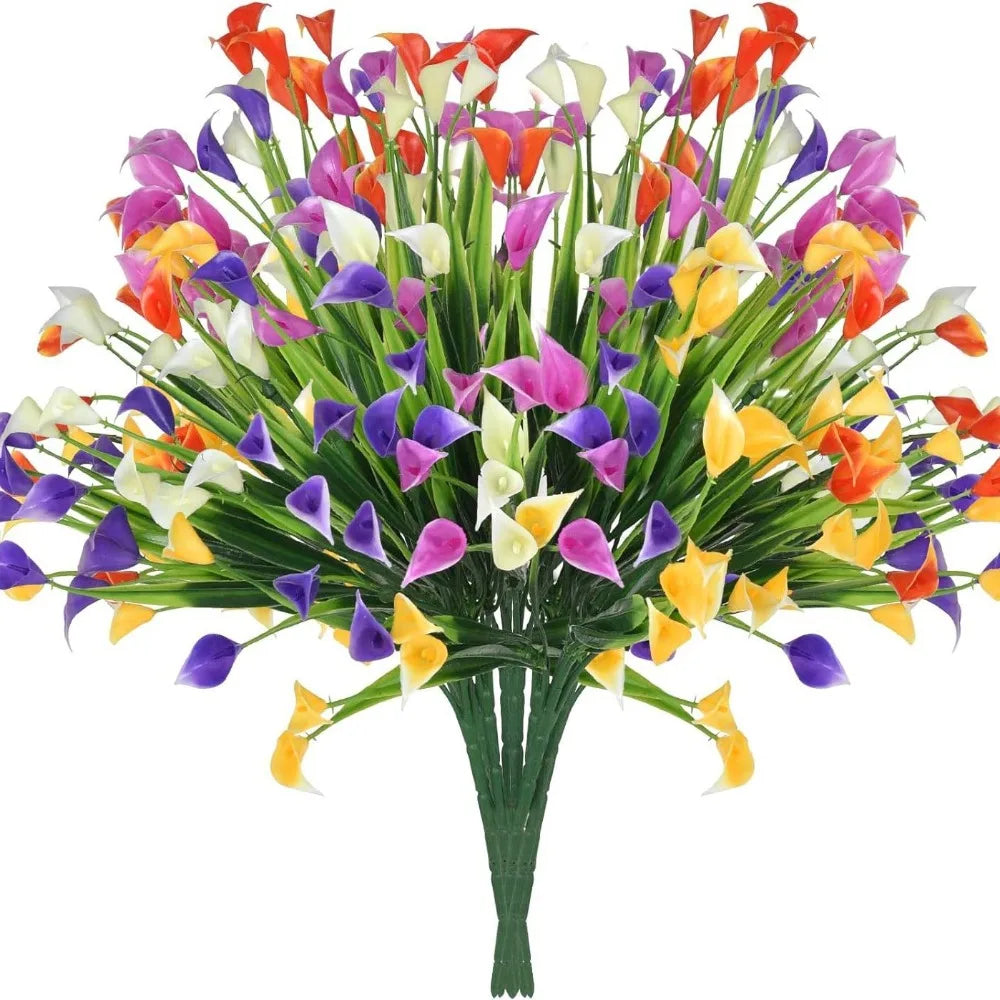 Künstlicher Calla-Lilienstrauß mit UV-Schutz – Realistische Dekorative Kunstblumen für Zuhause Zimmer Vase & Blumenarrangements