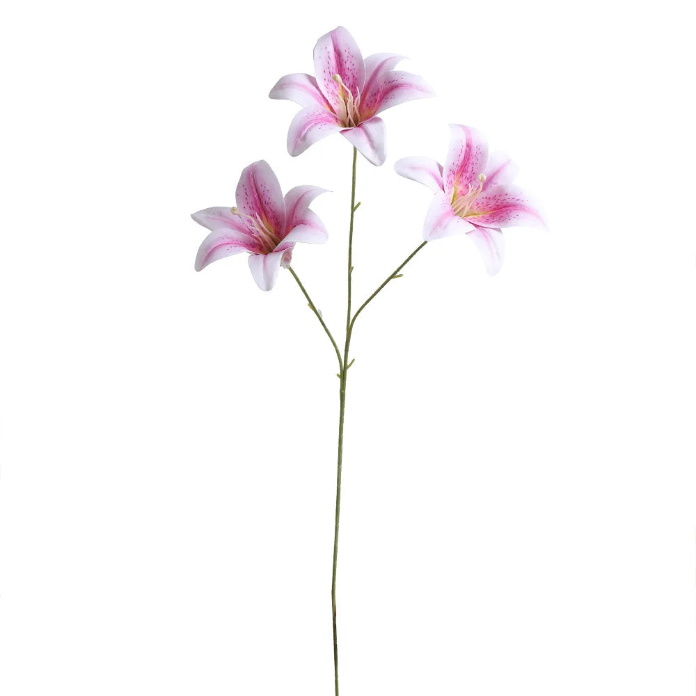 Künstlicher Seiden-Lilienstrauß – Realistische Dekorative Kunstblumen für Zuhause Zimmer Garten Hochzeit Vase & Partydekoration