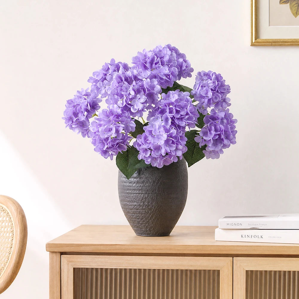 Künstliche Lila Hortensie – 46 cm Seidenblumen-Strauß