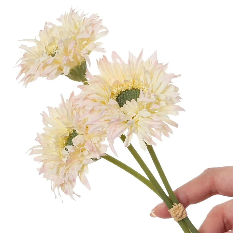 Künstliche Gerbera-Gänseblümchen aus Seide – Realistische Dekoblumen für Hochzeit Brautstrauß Zuhause Tisch Garten & Partydekoration