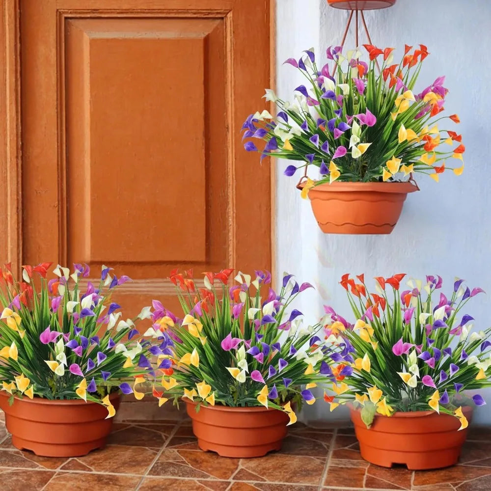 Künstlicher Calla-Lilienstrauß mit UV-Schutz – Realistische Dekorative Kunstblumen für Zuhause Zimmer Vase & Blumenarrangements