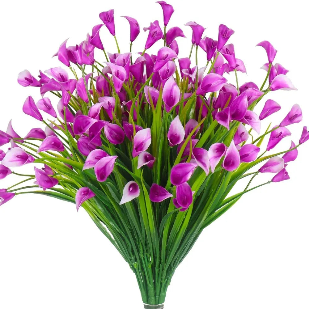 Künstlicher Calla-Lilienstrauß mit UV-Schutz – Realistische Dekorative Kunstblumen für Zuhause Zimmer Vase & Blumenarrangements
