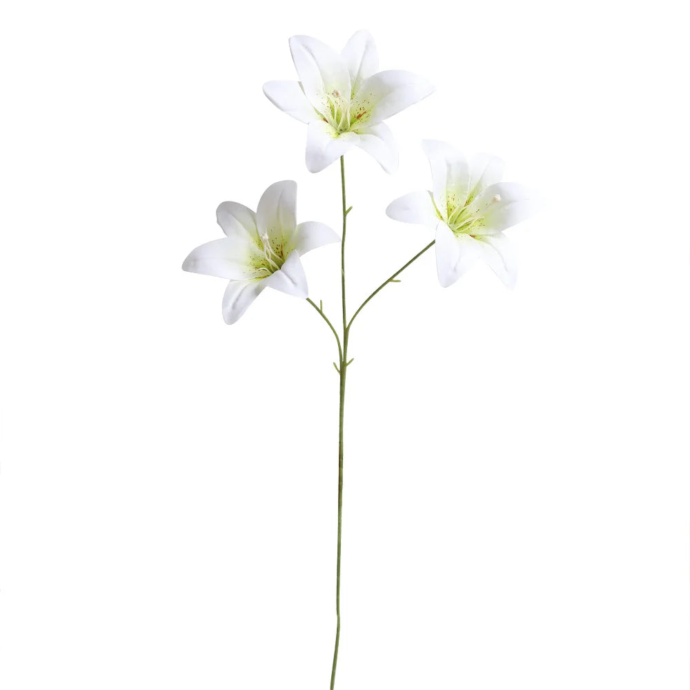 Künstlicher Seiden-Lilienstrauß – Realistische Dekorative Kunstblumen für Zuhause Zimmer Garten Hochzeit Vase & Partydekoration