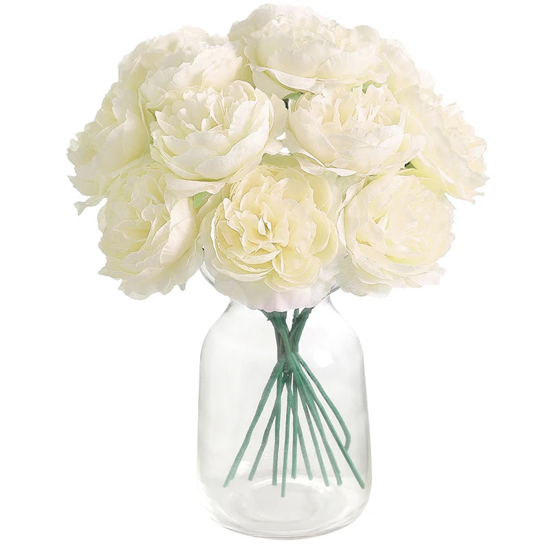 6-Teiliges Künstliches Seidenblumen-Bouquet – Dekorative Kunstblumen