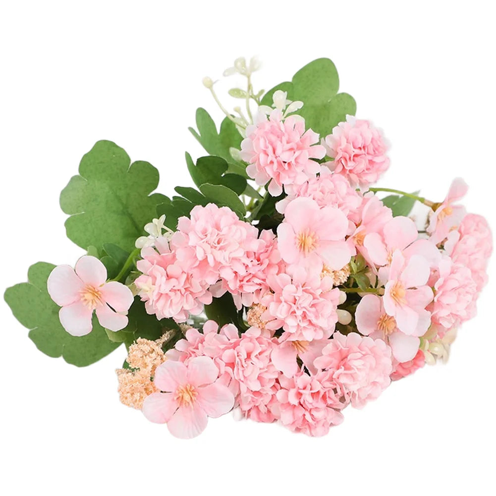 Seiden-Kugelchrysanthemen-Strauß – Realistische Kunstblumen