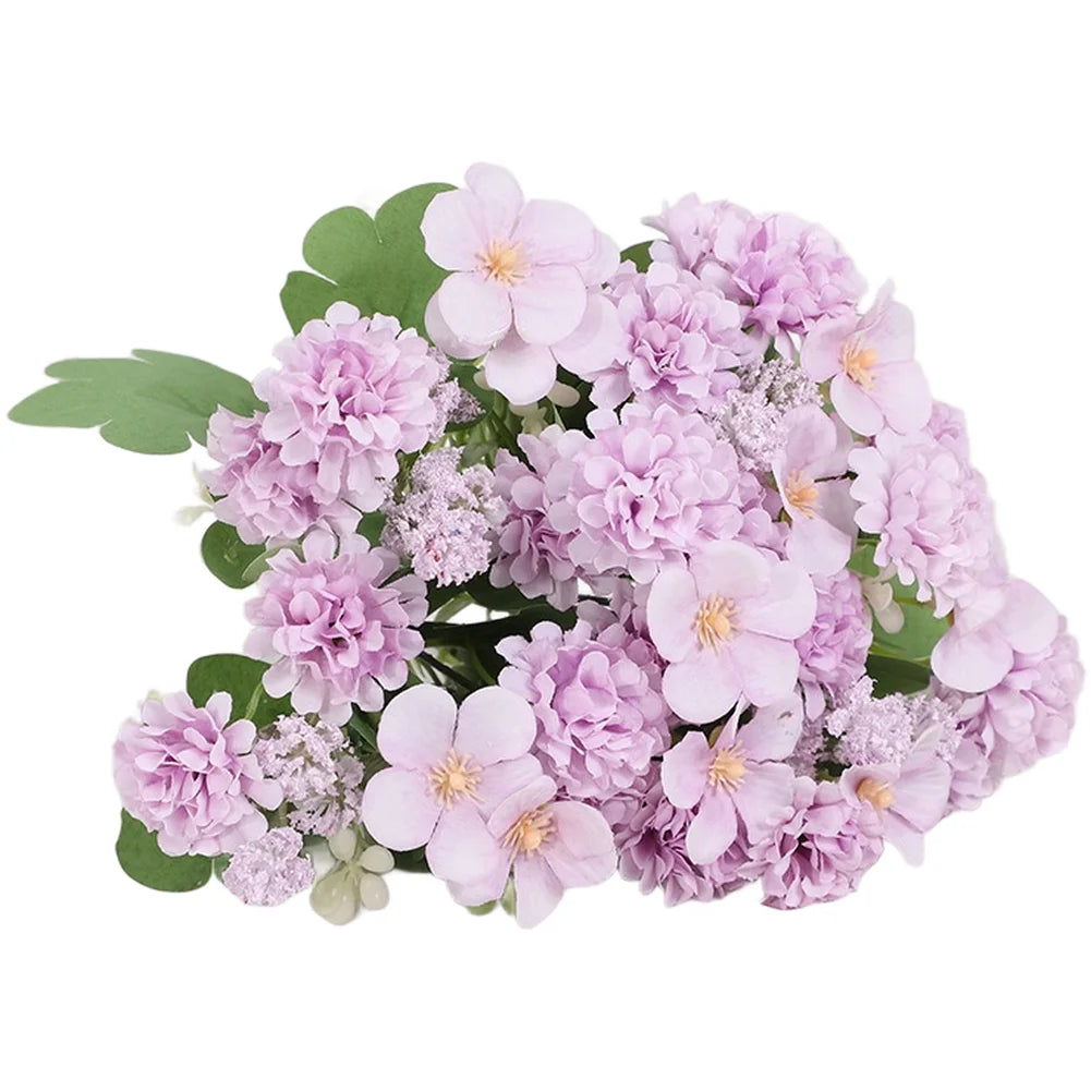 Seiden-Kugelchrysanthemen-Strauß – Realistische Kunstblumen