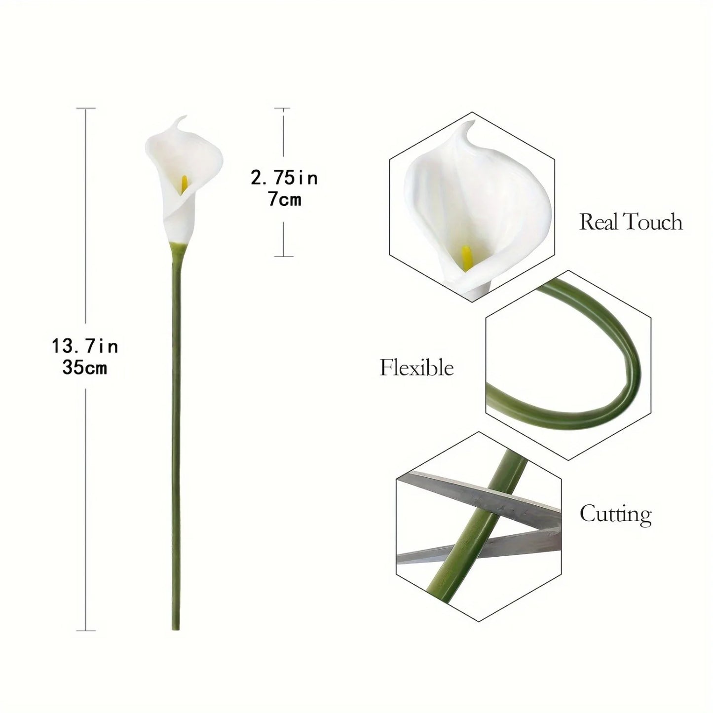 Künstlicher Calla-Lilienstrauß – Dekorative Blumen mit echter Haptik