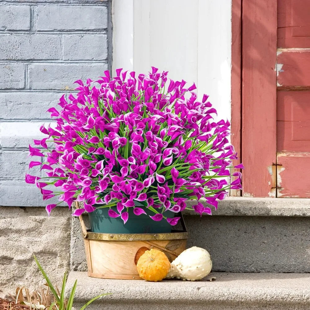 Künstlicher Calla-Lilienstrauß mit UV-Schutz – Realistische Dekorative Kunstblumen für Zuhause Zimmer Vase & Blumenarrangements