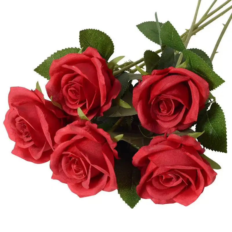 Künstlicher Roter Rosenzweig – Realistische Dekorative Rosen
