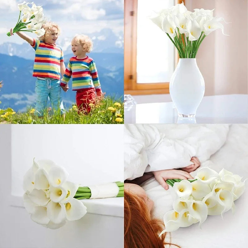 Künstlicher Calla-Lilienstrauß – Dekorative Blumen mit echter Haptik