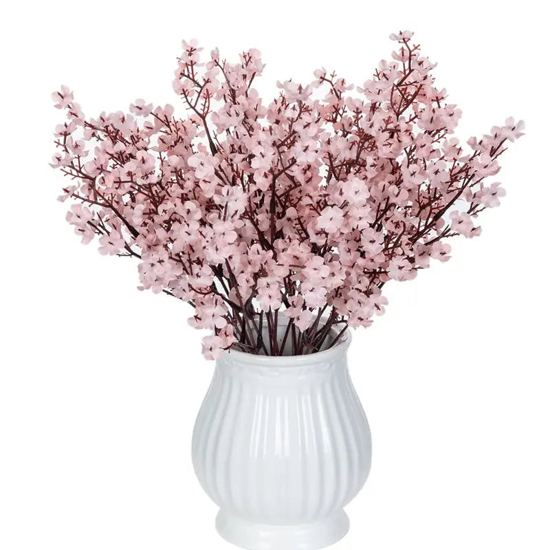 Künstlicher Schleierkraut-Zweig in Pfirsich – Seiden-Dekoblumen