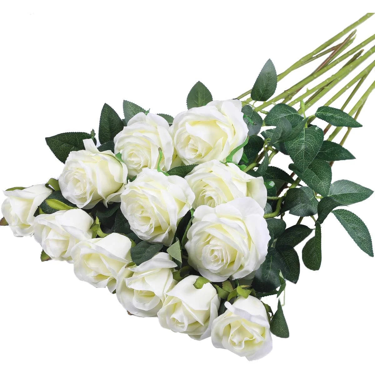 12-Teiliges Künstliches Rosenbouquet – Realistische Dekoblumen