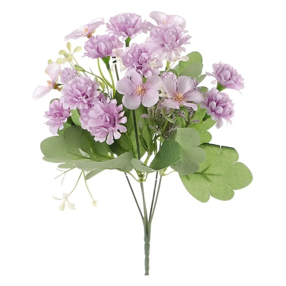 Seiden-Kugelchrysanthemen-Strauß – Realistische Kunstblumen