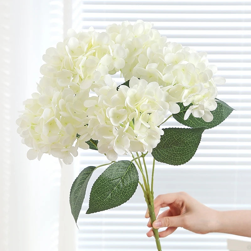 Künstlicher Hortensienstrauß mit 4 Blüten – Seiden-Dekoblumen