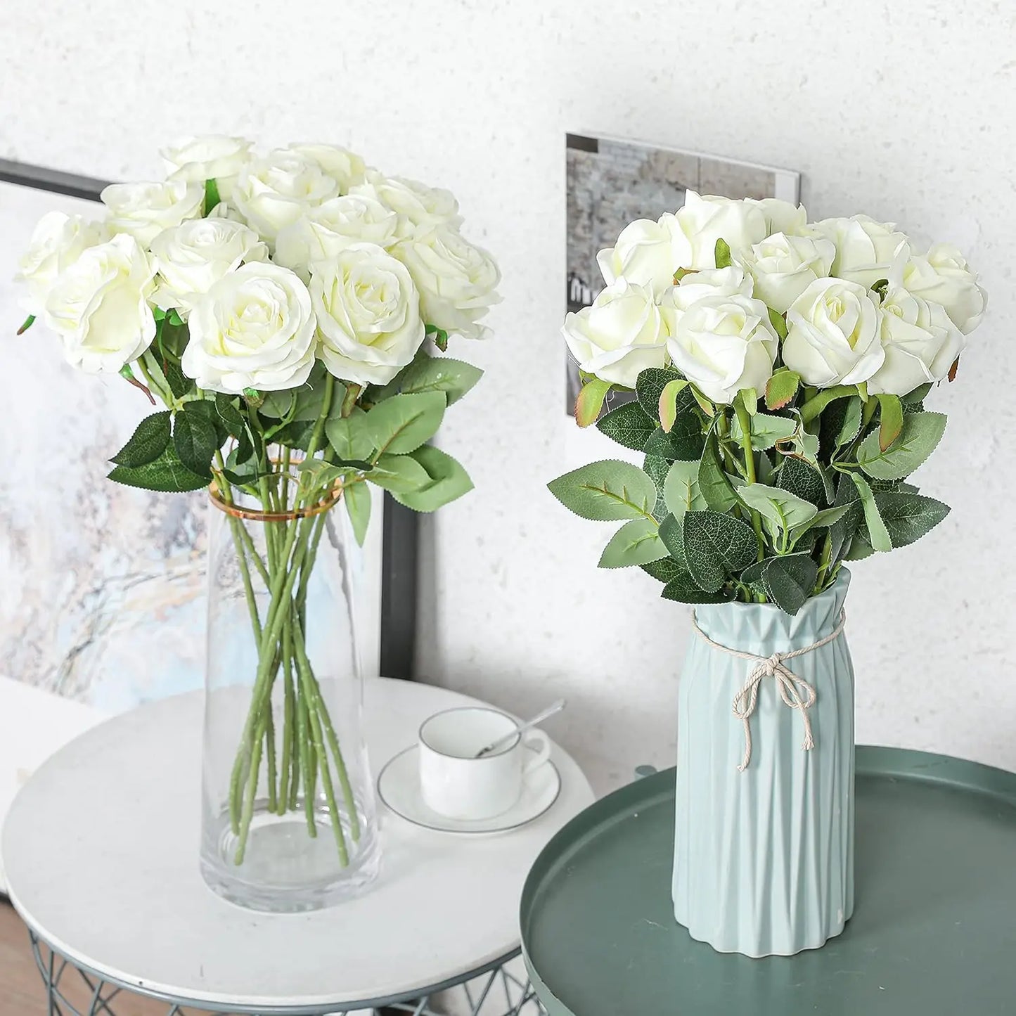 12-Teiliges Künstliches Rosenbouquet – Realistische Dekoblumen