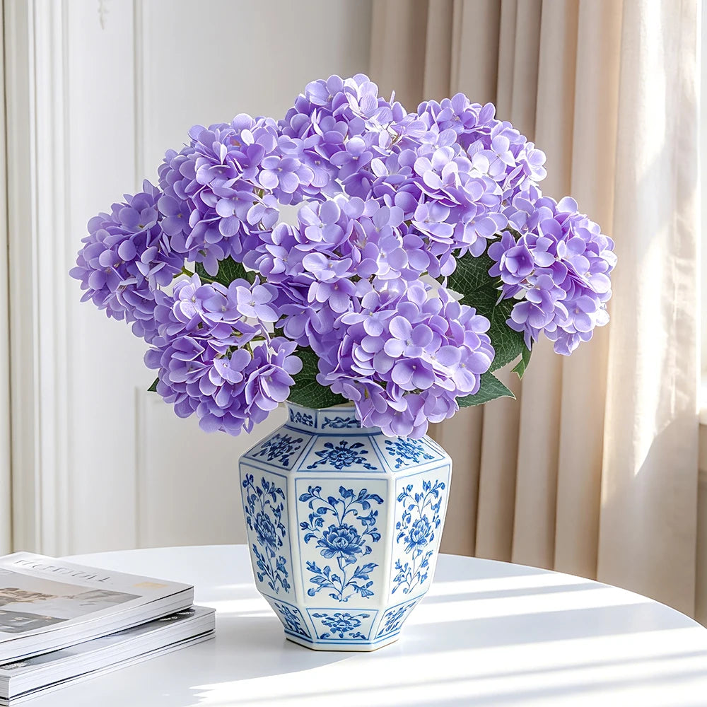 Künstliche Lila Hortensie – 46 cm Seidenblumen-Strauß