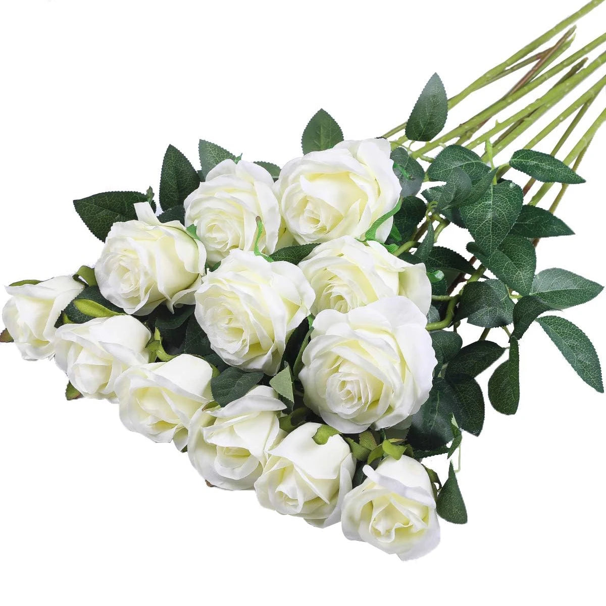 12-Teiliges Künstliches Rosenbouquet – Realistische Dekoblumen