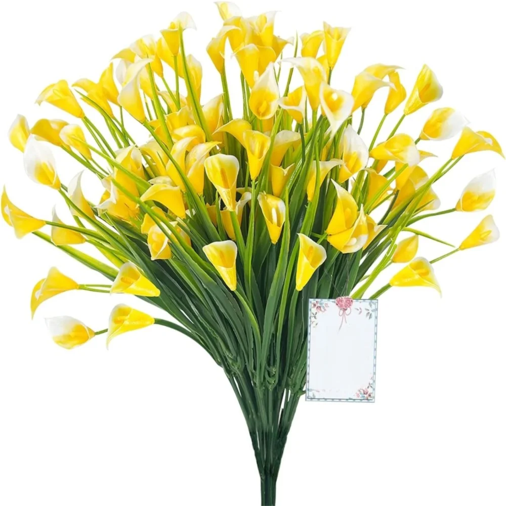 Künstlicher Calla-Lilienstrauß mit UV-Schutz – Realistische Dekorative Kunstblumen für Zuhause Zimmer Vase & Blumenarrangements