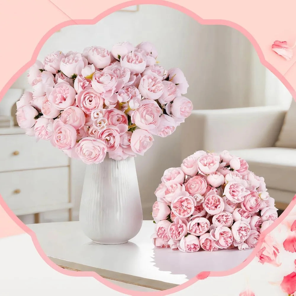 Künstlicher Rosenstrauß mit 27 Blüten – Vintage Dekoblumen