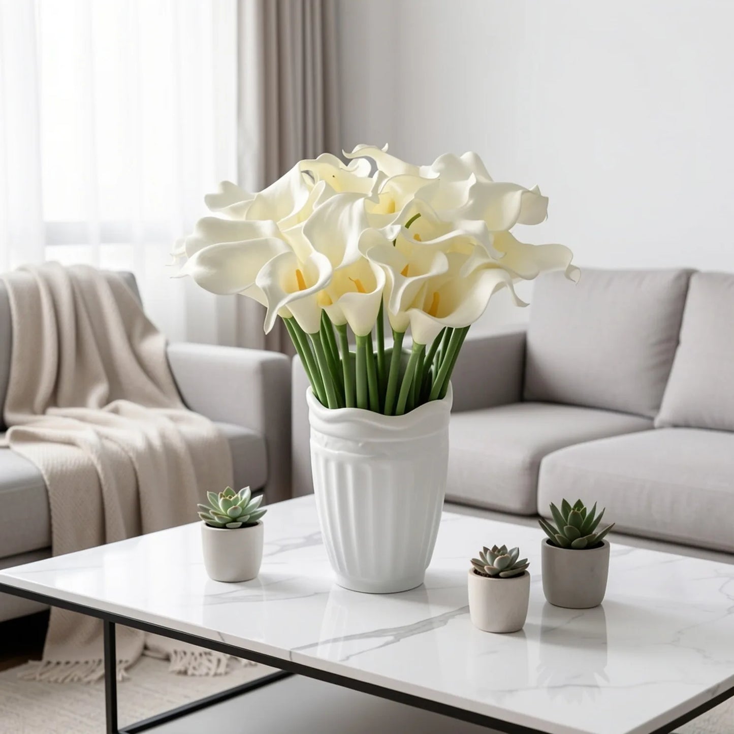 Künstlicher Calla-Lilienstrauß – Dekorative Blumen mit echter Haptik