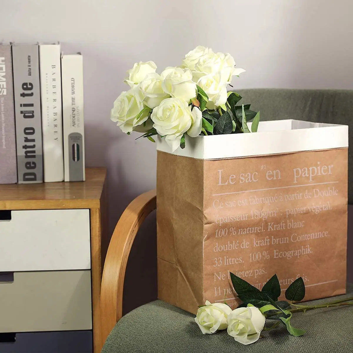 12-Teiliges Künstliches Rosenbouquet – Realistische Dekoblumen