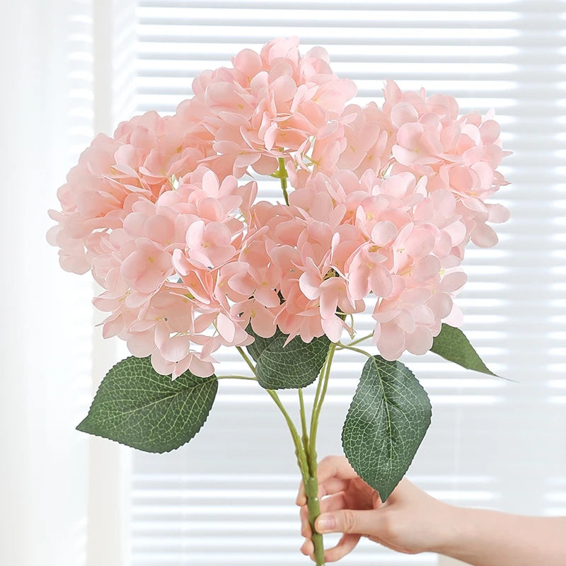 Künstlicher Hortensienstrauß mit 4 Blüten – Seiden-Dekoblumen