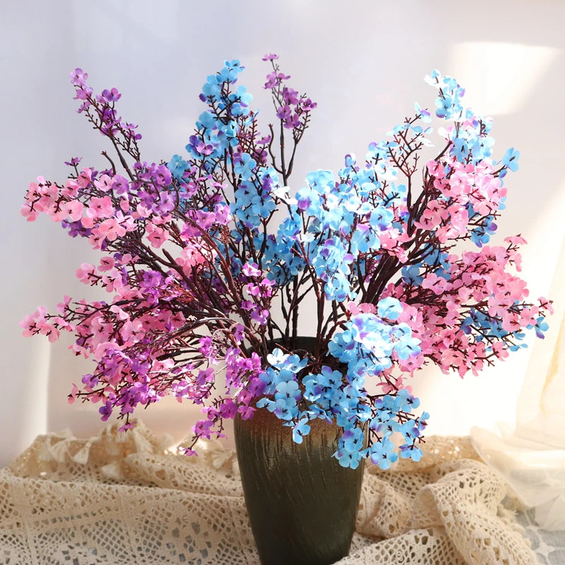 Künstliche Kirschblüten mit Schleierkraut – Dekorative Blumenzweige