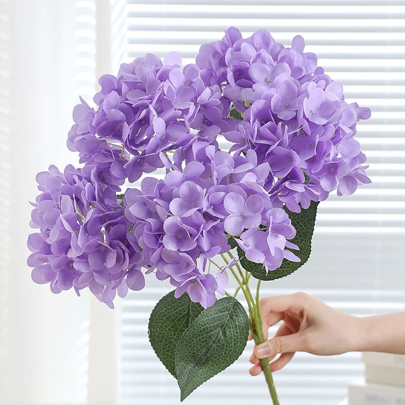 Künstlicher Hortensienstrauß mit 4 Blüten – Seiden-Dekoblumen