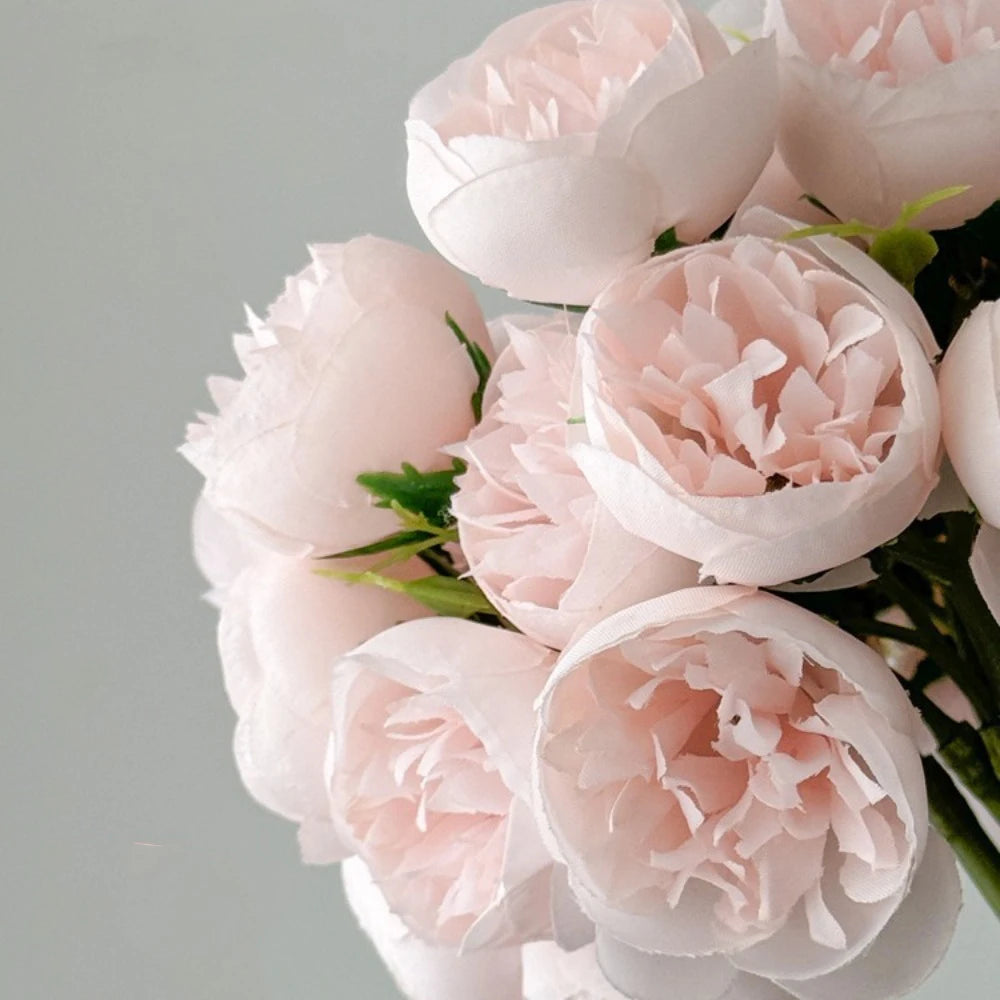 Künstlicher Rosenstrauß mit 27 Blüten – Vintage Dekoblumen